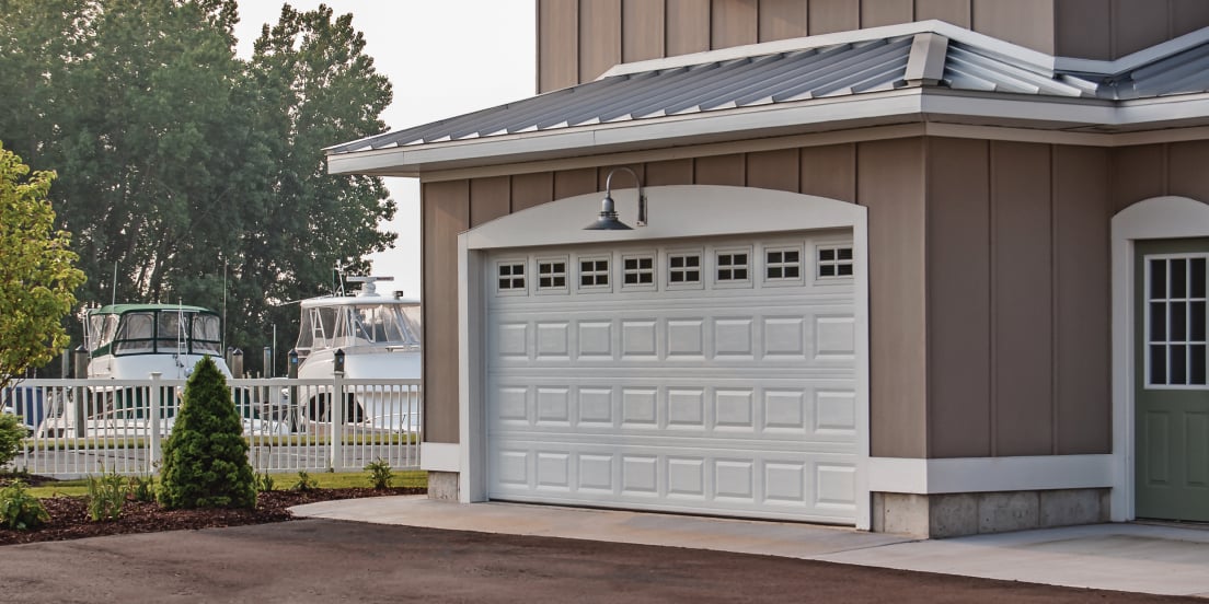 Raised Panel garage door on a home