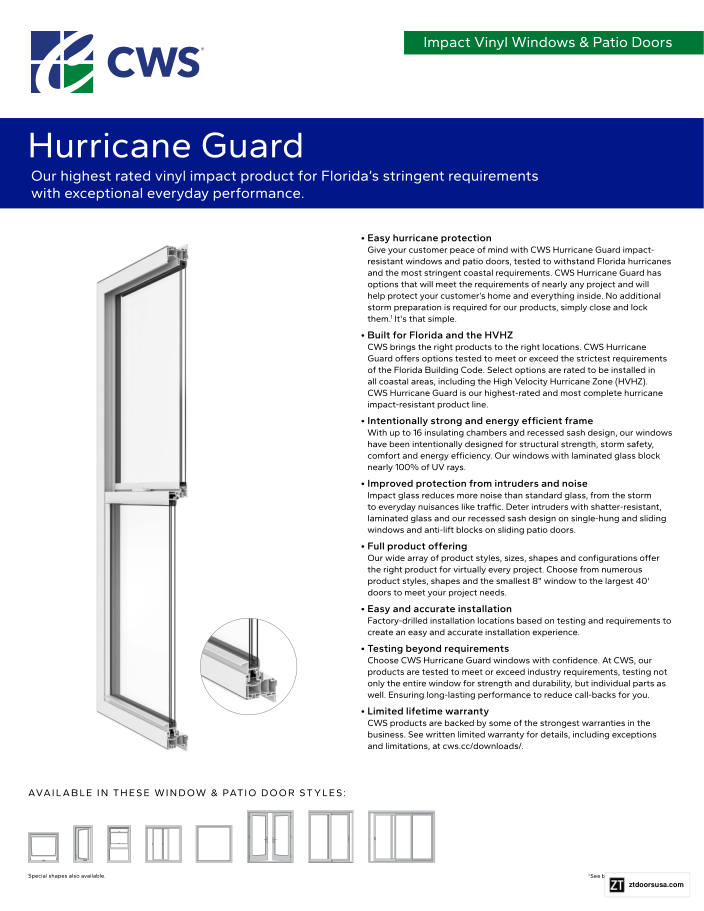 Vinyl Impact Spec Sheet cover